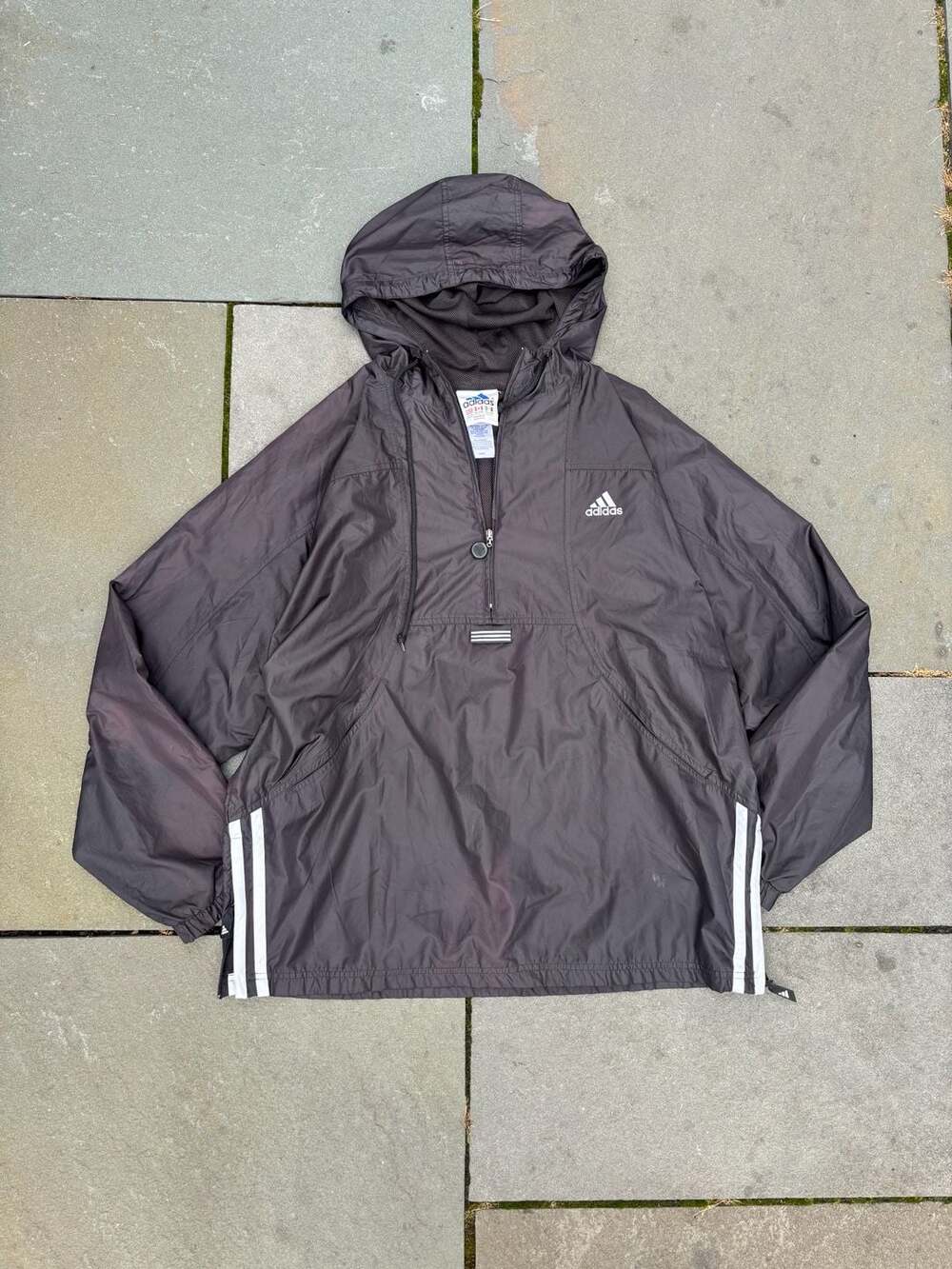 Vintage Adidas Mesh-Lined Pullover Windbreaker Jacket